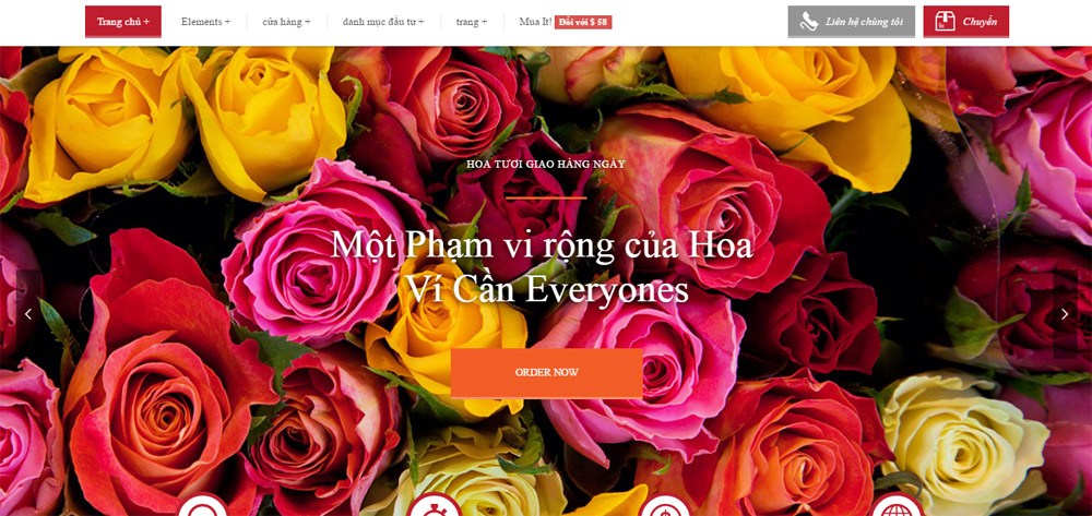 Thiết kế web shop hoa - bánh kem